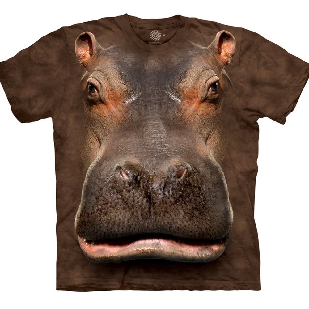 The Mountain Hippo Hippopotamus River Horse Water Animal Herbivore T-Shirt S-2X